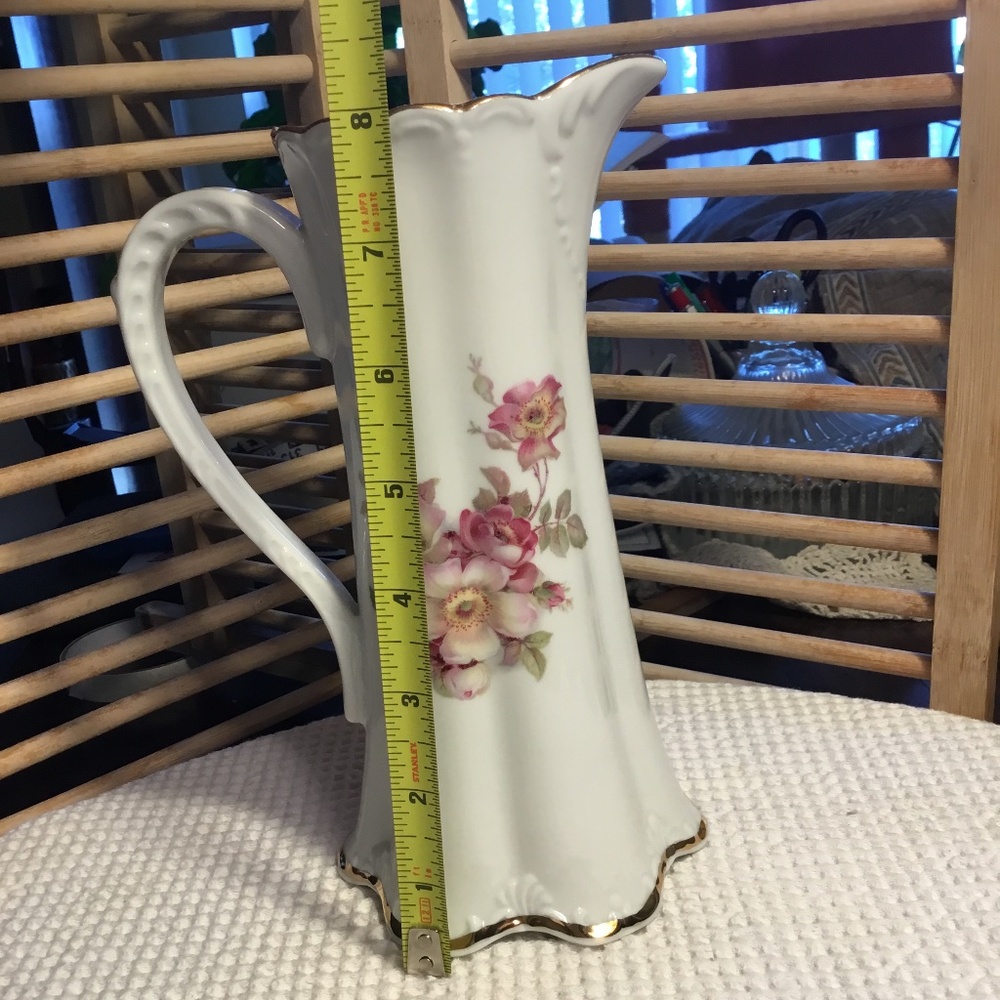 RARE Antique 1940’s German Gerold Porzellan Pitcher in Pattern Gdr2